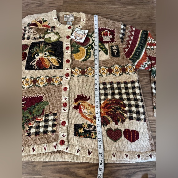 Colorful Patchwork Cardigan Sweater - Picture 4 of 8